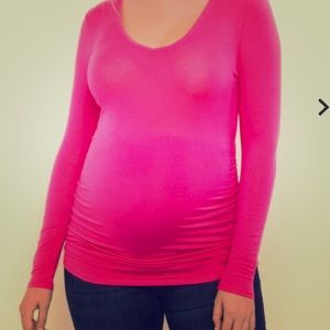 Salmon maternity shirt